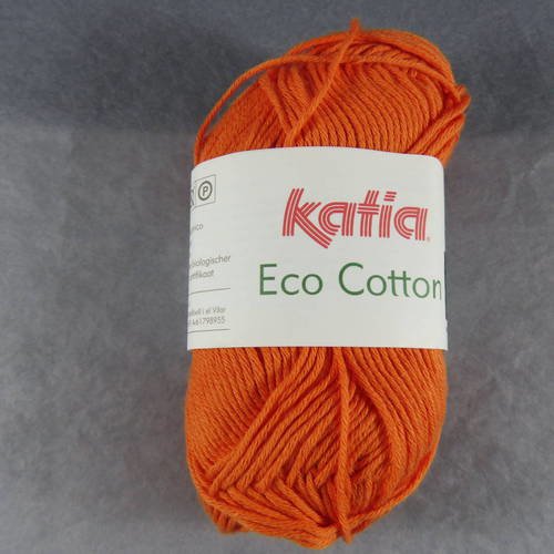Coton bio orange katia eco cotton pelote fil 100% organique biologique