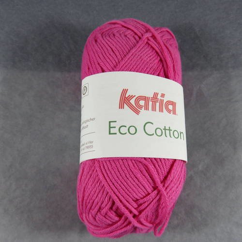 Coton bio katia eco cotton rose pelote fil 100% organique biologique