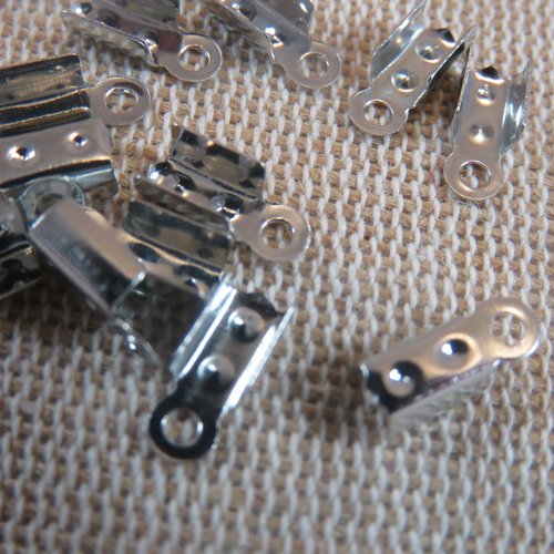 Caches nœuds argenté 9mm en métal apprêt pour bijoux - lot de 50
