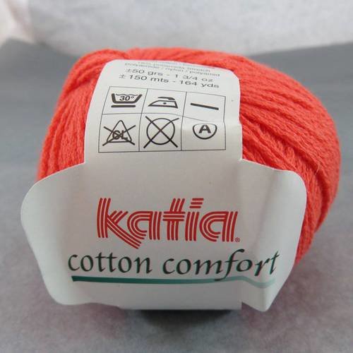 Coton katia cotton comfort rouge pelote fil coton polyamide