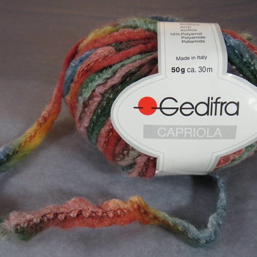 Pelote laine fantaisie gedifra capriola dégradé multicolore 70% laine vierge tricot crochet