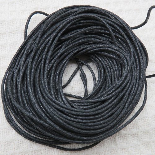 Fil cordon noir de 1mm - lot de 10 mètres