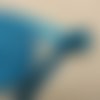 Ruban velours bleu vert 16mm - 2 mètres