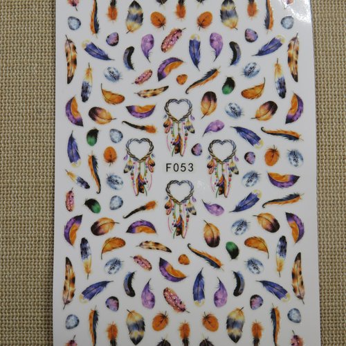 Nails-art stickers autocollant plume - décoration d'ongle