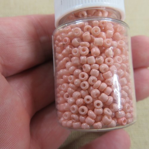 Perles de rocaille 2mm rose ancien - ensemble de 200 perles environ