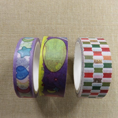 Washi Tape Ruban adhésif décoratif pour scrapbooking, étiquette