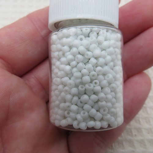 Perles de rocaille 2mm blanc - ensemble de 200 perles environ