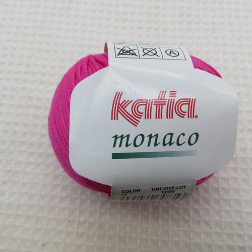 Fil coton katia monaco rose pelote fils 100% coton mercerisé