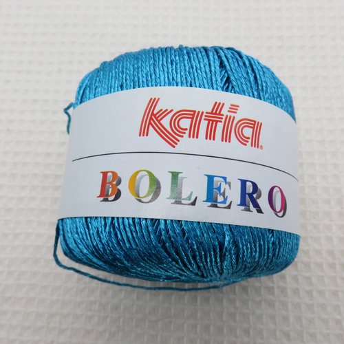 Fil katia bolero bleu pelote fils coton et polyester