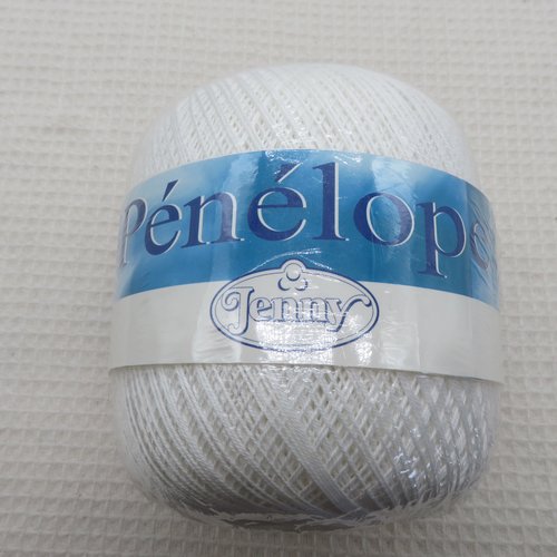 Coton blanc mercerisé jenny pénélope pelote fil 100% coton