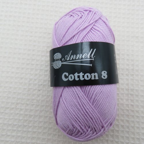 Coton annell cotton 8 parme pelote fil 100% coton