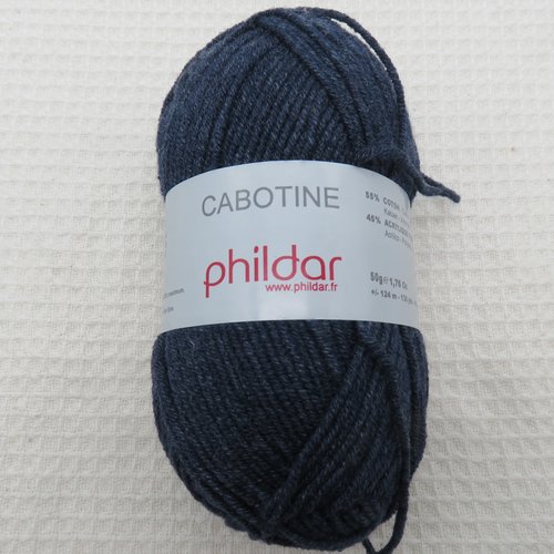 Pelote cabotine indigo phildar coton acrylique - bain 142