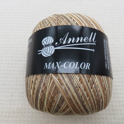 Coton marron annell max-color pelote fil 100% coton