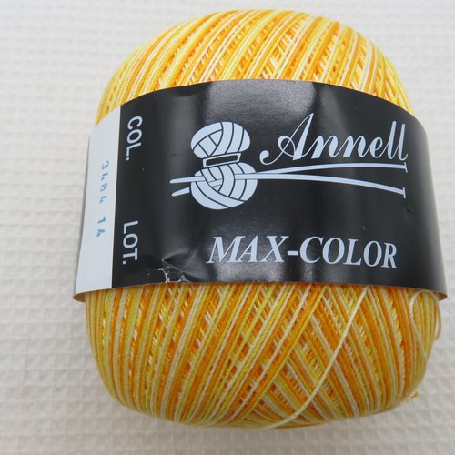 Coton jaune annell max-color pelote fil 100% coton