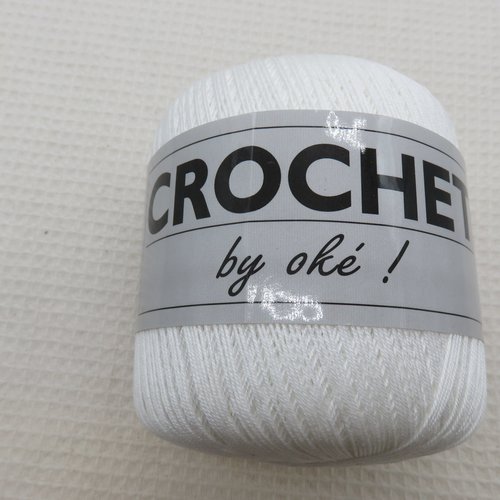 Coton blanc crochet by oké pelote fil 100% coton
