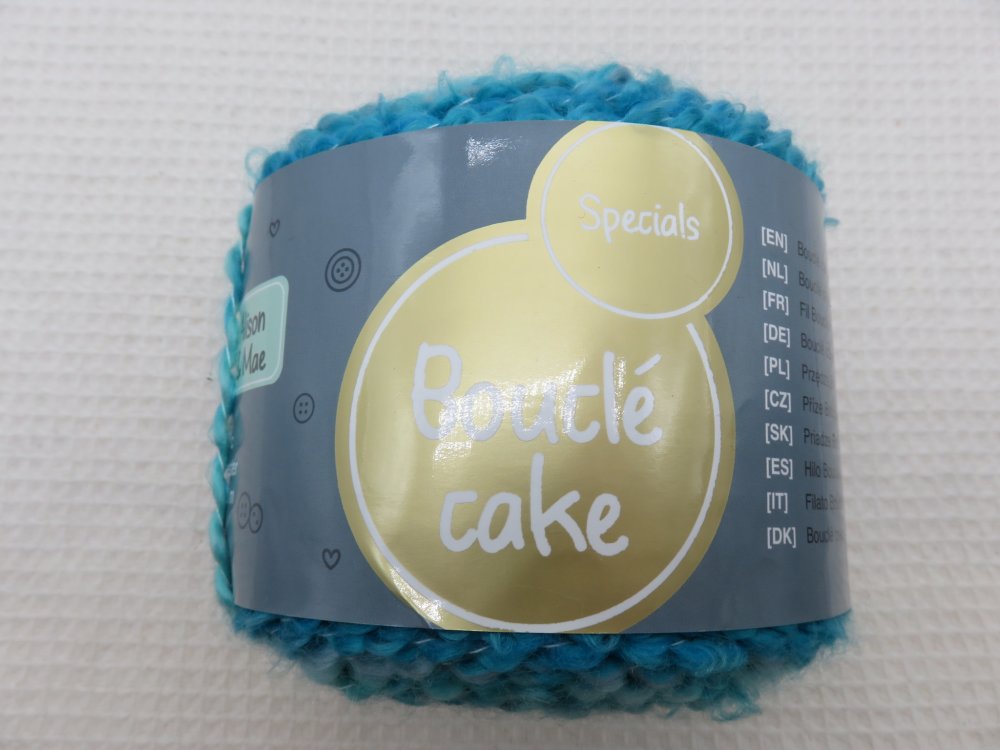 Bouclé cake bleu alison & maé pelote fil acrylique polyester - Un grand  marché
