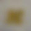 Perles en verre palet jaune ocre 9mm - lot de 18