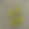 Breloques bidens pendentif fleur jaune métal émaillé 12mm - lot de 4