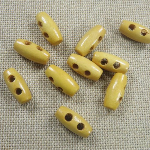 Boutons toggles en bois 15x7mm bouton de couture - lot de 10