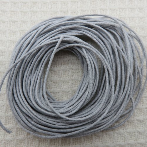 Fil cordon gris de 1mm - lot de 10 mètres