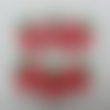 Boutons fraise rouge et vert 22mm bouton de couture - lot de 6