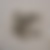 Perles tube métal couleur bronze fleuri - lot de 10