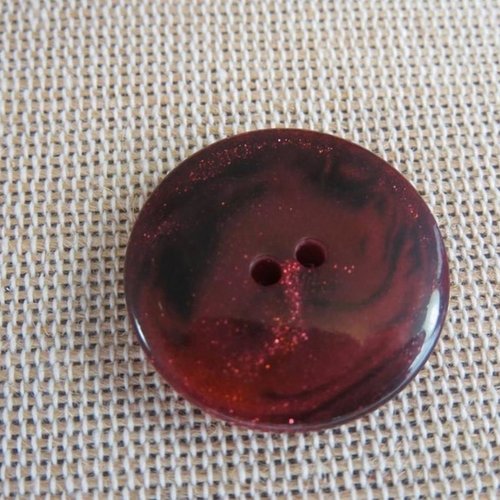 Boutons rond 23mm rouge et noir unionknopf - lot de 6