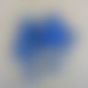 Perle en bois bleu diverses forme - lot de 30