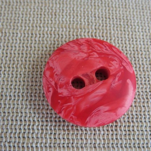 Bouton rouge marbré 23mm bouton de couture unionknopf - lot de 4