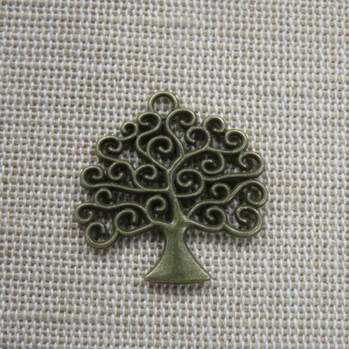 Pendentif arbre de vie bronze ajouré 26mm