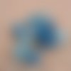 Perles agate bleu givré ronde 8mm pierre de gemme - lot de 10