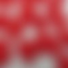 Cœur tissu satin rouge décoration table lit - lot de 20