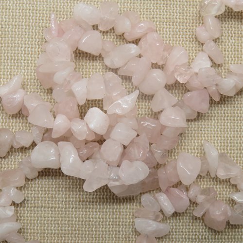 Perles cristal rose chips irrégulière 5mm à 11mm pierre de gemme - lot de 25