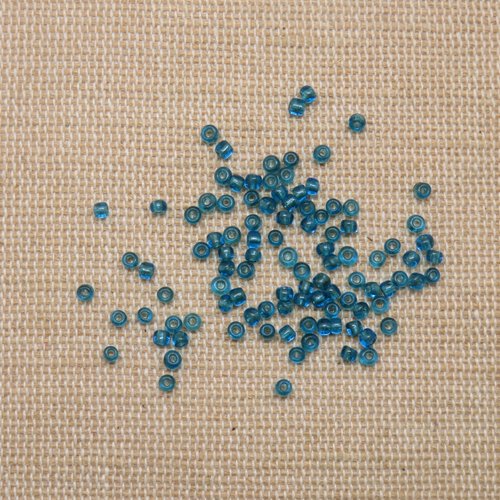 Perles de rocaille 1,5mm bleu lot de perles à enfiler pour fabrication bijoux