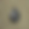 Pendentif soleil lune argenté en métal 29x25mm