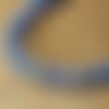 Perle ronde en agate teintée bleu aspect givré "fire dragon" 8mm