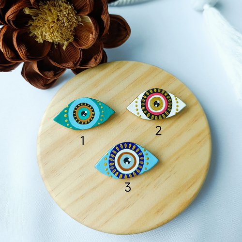 Broches oeil de nazar revisité