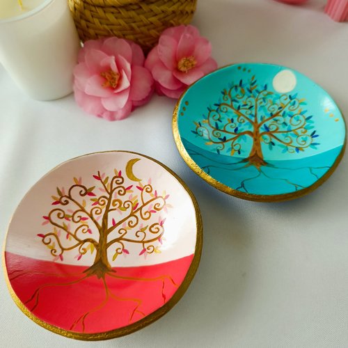 Coupelles, vide poche, porte-bijoux, arbre de vie