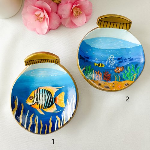 Coupelles, porte-bijoux, thème de la mer