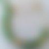 Boucles d'oreilles, créoles et pendantes en pierres naturelles d'aventurine verte, acier inoxydable