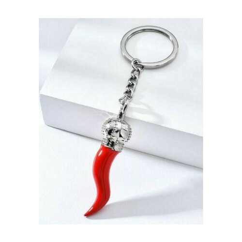 Porte-clés, bijou de sac piment rouge, corne d'abondance symbole italien.