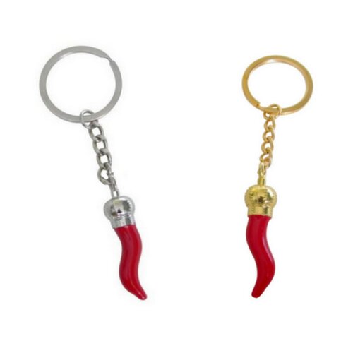 Porte-clés, bijou de sac petit piment rouge, corne d'abondance italie.