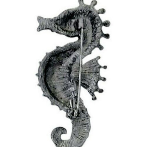 Broche Bijou Poisson – Blanc Et Rouge, Strass Cristal, Acier Inoxydable, Neuve