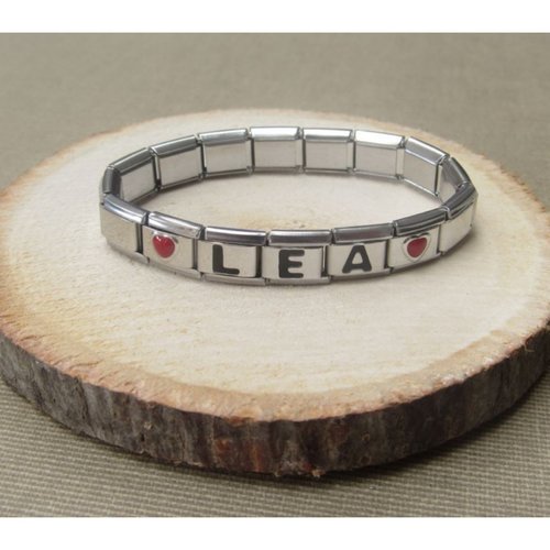 Bracelet italien prénom lettre, ajustable acier inoxydable personnalisable  : : Produits Handmade