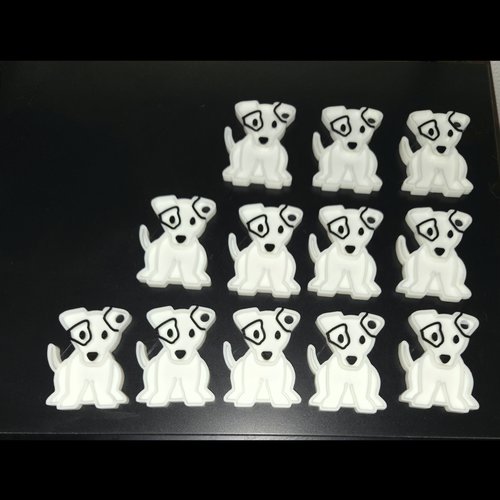Porte-clés jack russell design 3d - finition noir intense