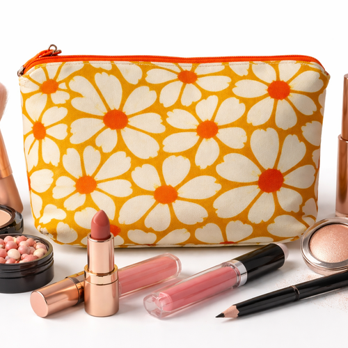 Trousse à maquillage fleurie