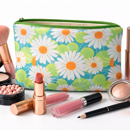 Trousse à maquillage fleurie