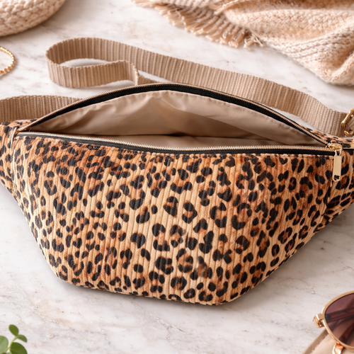 Sac banane en velours — 42 × 20 cm