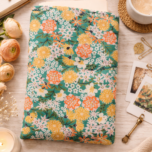 Housse de livre fleurie