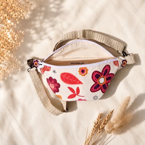 Sac banane fleurie pratique